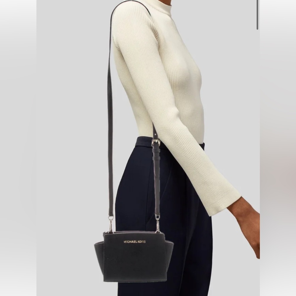 Michael Kors Black Saffiano Leather Crossbody Bag